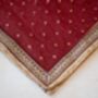 Aarshi Maroon Bridal Net Dupatta, thumbnail 5 of 11