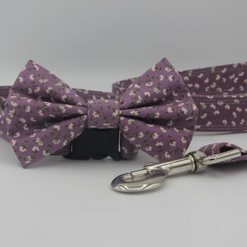 Purple Daisy Dog Collar And Lead Accessory Set, 12 of 12