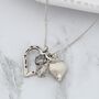 Two Heart Necklace In Sterling Silver, thumbnail 7 of 9
