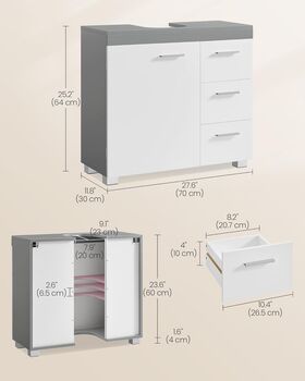 Under Sink Cabinet With Drawers And Compartments, 9 of 10