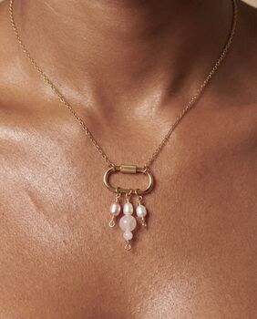 Design Your Own Carabiner Charm Tarnish Free Gold Plated Necklace, 11 of 12