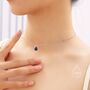 Genuine Lapis Lazuli Pear Necklace In Sterling Silver, thumbnail 9 of 12