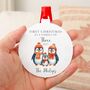 Personalised First Christmas Penguin Family Tree Decoration, thumbnail 6 of 8