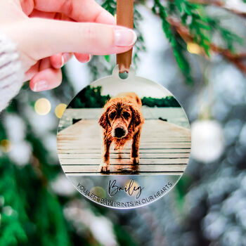 Personalised Christmas Dog Memorial Gift Decoration, 5 of 7