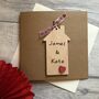 Personalised Anniversary Hanging Wooden Decoration Card, thumbnail 2 of 3