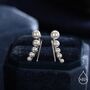 Pearl Crawler Earrings In Sterling Silver, thumbnail 1 of 12