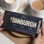 Personalised Edinburgh Boarding Pass Birthday Voucher, thumbnail 1 of 9