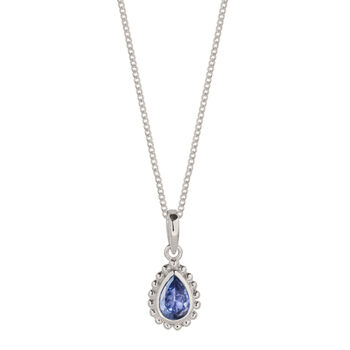 December Birthstone Tanzanite Sterling Silver Necklace, 2 of 12