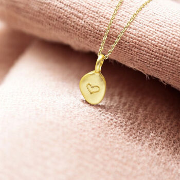 Organic Gold Plated Nugget Heart Pendant, 9 of 9