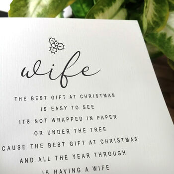 Personalised Christmas Card For Wife, 2 of 3