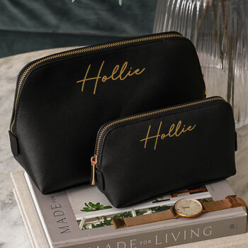 Personalised Script Make Up Bag Travel Gift For Her, 2 of 5