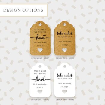 Take A Shot Wedding Favours Tags, 2 of 8