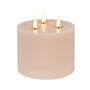 Three Wick Fluted Pink Tru Glow® Battery LED Candle, thumbnail 3 of 3