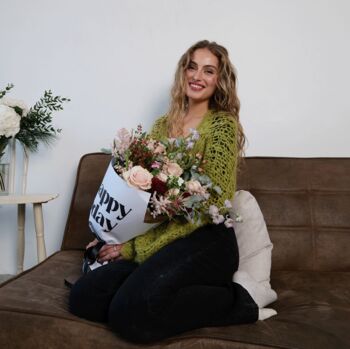 'Happy Bday' Fresh Flower Birthday Bouquet, 2 of 2