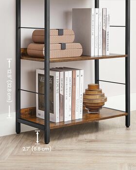 Five/Six Tier Bookcase With Back Panels Shelving Unit, 3 of 12