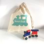 Personalised Coloured Wooden Name Train And Gift Bag, thumbnail 6 of 8