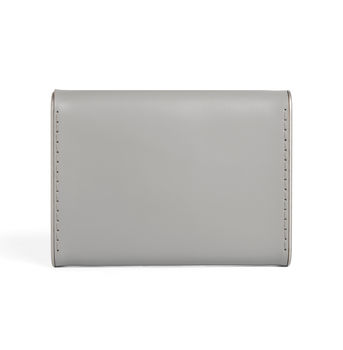 Grey Minimal Modern Leather Clutch, 7 of 8