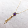 18ct Gold Vermeil Real Amethyst Pendant Necklace, thumbnail 1 of 5