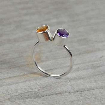 Amethyst And Citrine Friendship Ring, 4 of 5