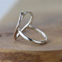 Sterling Silver Large Happily Ever After Heart Ring, thumbnail 3 of 5