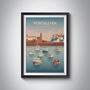 Porthleven Cornwall Travel Poster Art Print, thumbnail 1 of 8