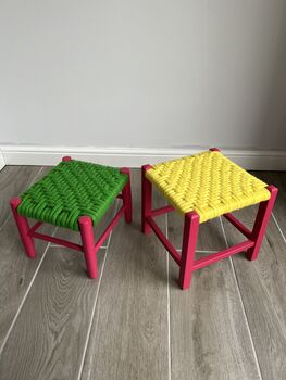 Felted Merino Wool Woven Stools, 3 of 8