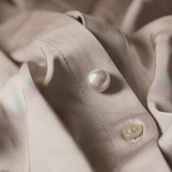 Classic Silver Or White Faux Pearl Modesty Pin, Stylish Gift For Her, 8 of 12