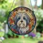 Tibetan Terrier Stained Glass Effect Suncatcher, thumbnail 3 of 6