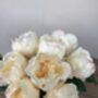 Cream Peony Artificial Silk Flower Arrangement Mothers Day Gift, thumbnail 2 of 6