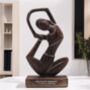 Yoga Lover Gift Wooden Statue, thumbnail 7 of 8