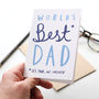 World's Best Dad Father's Day Card, thumbnail 1 of 3
