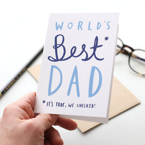 World's Best Dad Father's Day Card By Old English Company