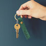 Personalised Embossed Leather Starling Keyring, thumbnail 4 of 6