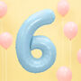 Blue Any Age Foil Number Birthday Balloon, thumbnail 9 of 10
