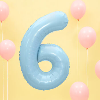 Blue Any Age Foil Number Birthday Balloon, 9 of 10