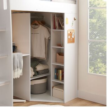Harper High Sleeper Bed With Desk, Wardrobe And Storage, 3 of 10