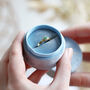 Personalised Blue Velvet Ring Box, thumbnail 3 of 7