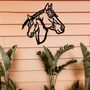 Rusted Metal Horses Horse Wall Art Decor, thumbnail 1 of 10