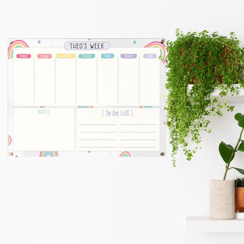 Personalised Rainbow Kids Weekly Planner, 5 of 8