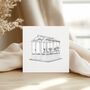 Greenhouse Garden – Hand Drawn Greeting Card Illustration, thumbnail 1 of 6