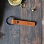 Handmade Leather Personalised Keyring Gift, thumbnail 2 of 8