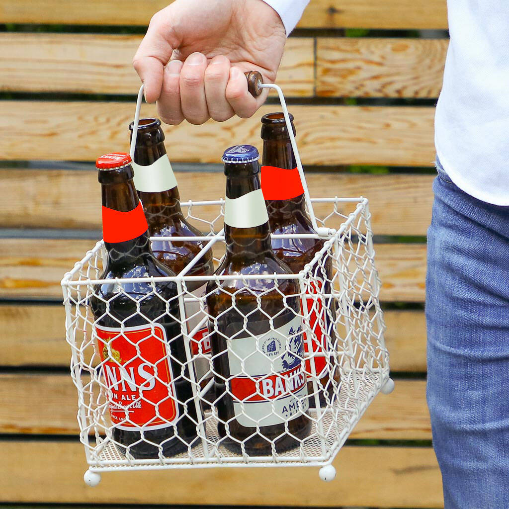 Personalised Wire Beer Bottle Holder By Dibor