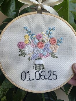 Bridal Bouquet Embroidery, 2 of 3