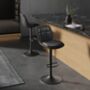Set Of Two Bar Stools Swivel Chairs Synthetic Leather, thumbnail 3 of 12