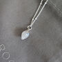 Rainbow Moonstone Semi Precious Gemstone Necklace, thumbnail 1 of 8