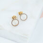 Chora Gold Plated And Cubic Zirconia Earrings, thumbnail 1 of 4