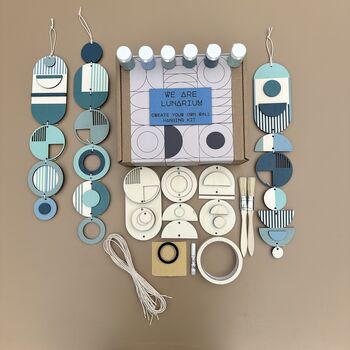Blue Modern Wall Art Kit Diy Home Decor Gift Craft Gift Gifting, 3 of 3