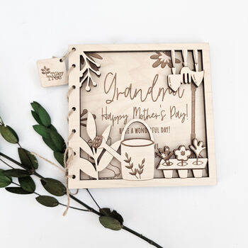 Personalised Gardening Themed Wooden Card, 5 of 9