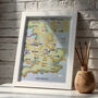 Personalised Scratch Off UK 92 Football Grounds Print, thumbnail 1 of 12