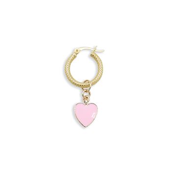 Colourful Heart Gold Plated Silver Hoop Earring Or Pair, 7 of 7